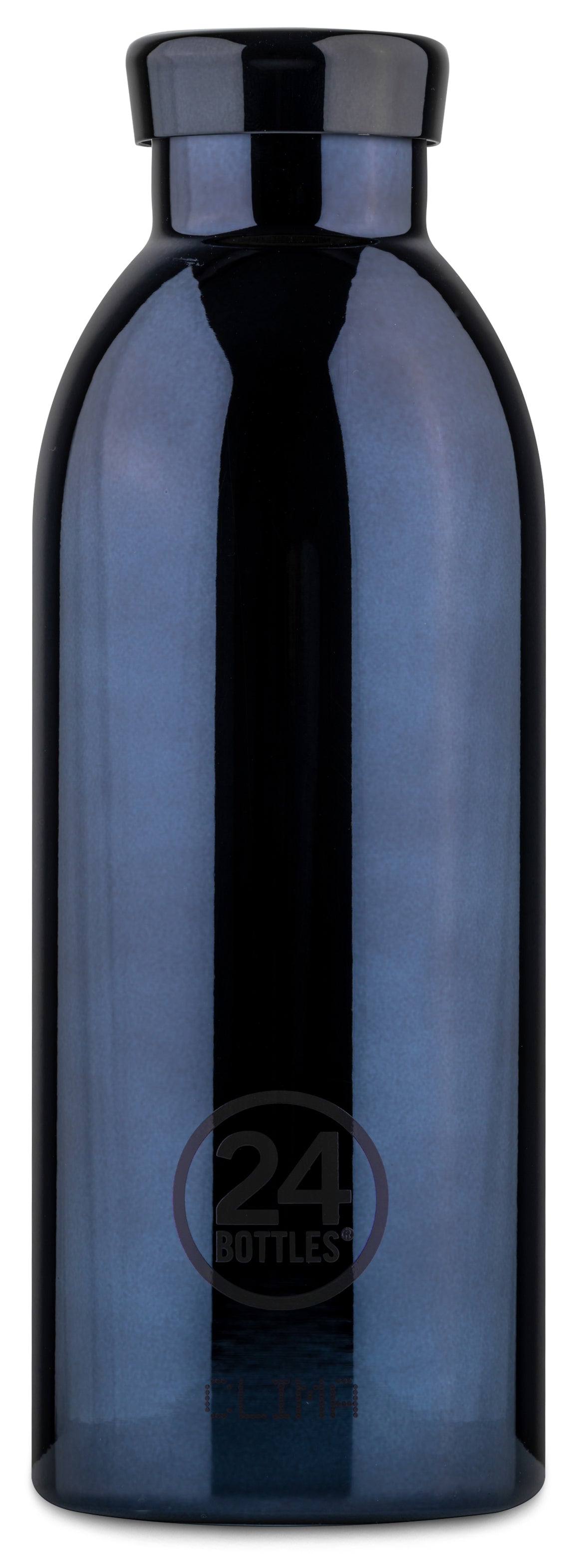 24Bottles Clima Bottle in Black - 500ml insulated stainless steel water bottle with 24-hour cold thermal technology, luxury finish for Lloyd & Paul