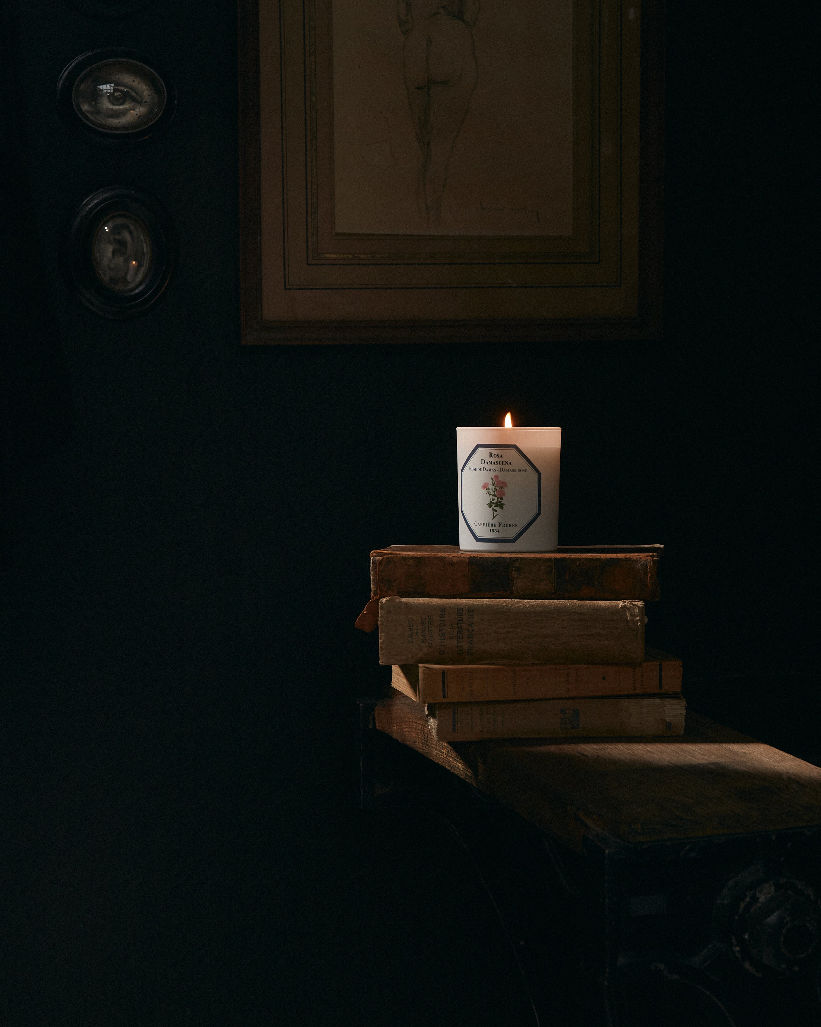 CARRIERE FRERES DAMASK ROSE CANDLE