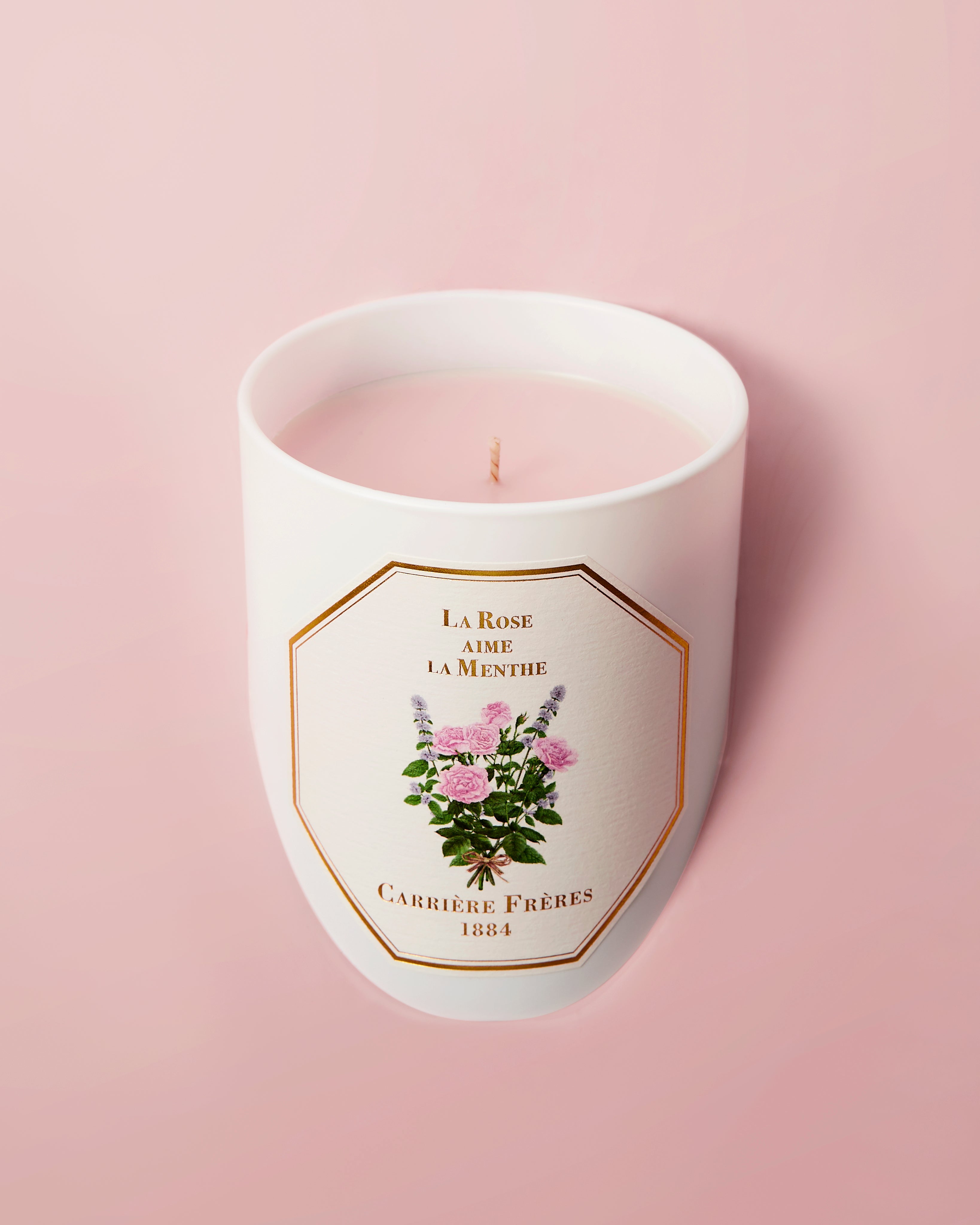 LLOYD AND PAUL HOME LUXURIES CARRIERE FRERES rose mint candle