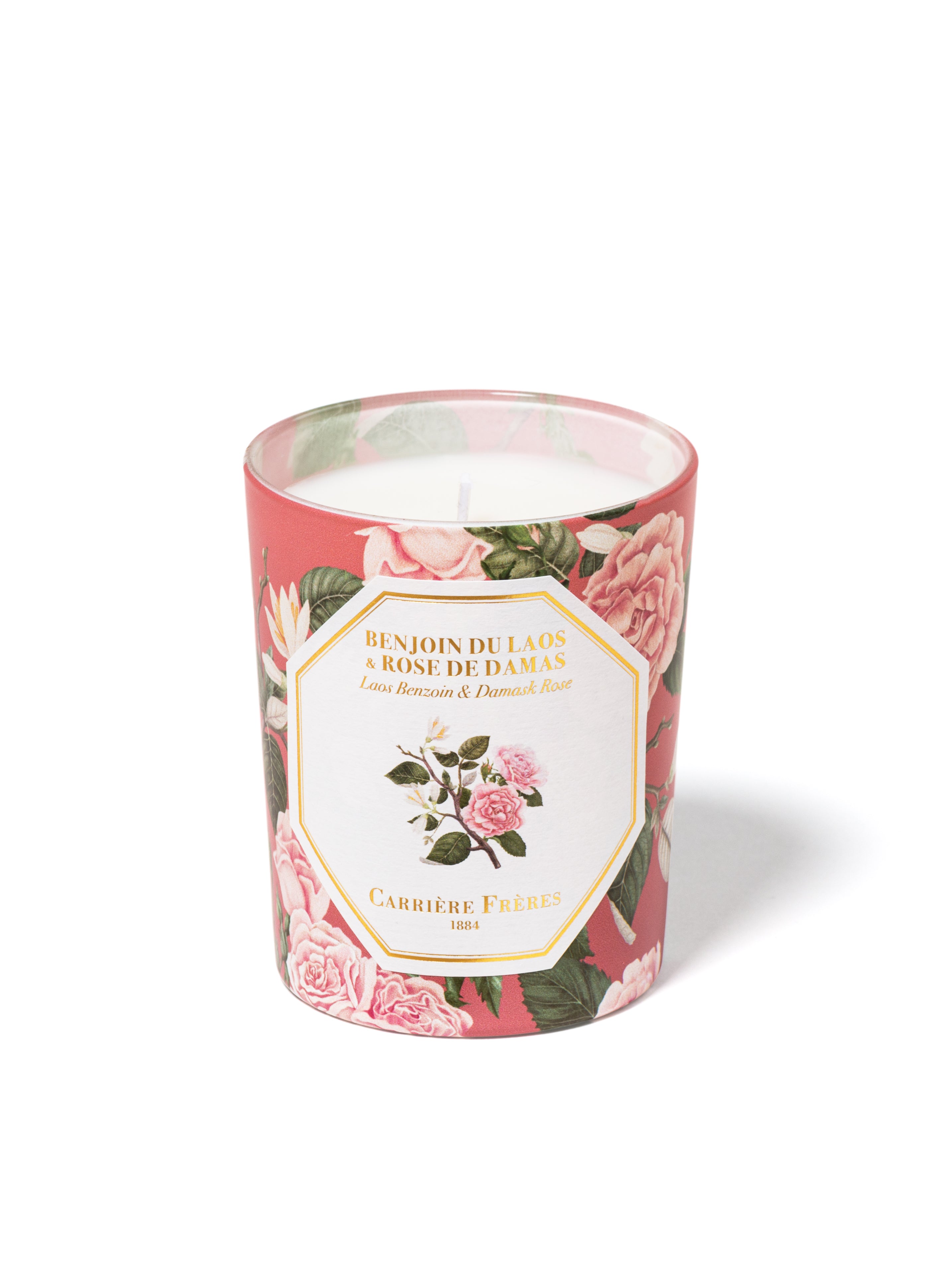 LLOYD AND PAUL HOME LUXURIES CARRIERE FRERES LAOS BENZOIN DAMASK ROSE CANDLE