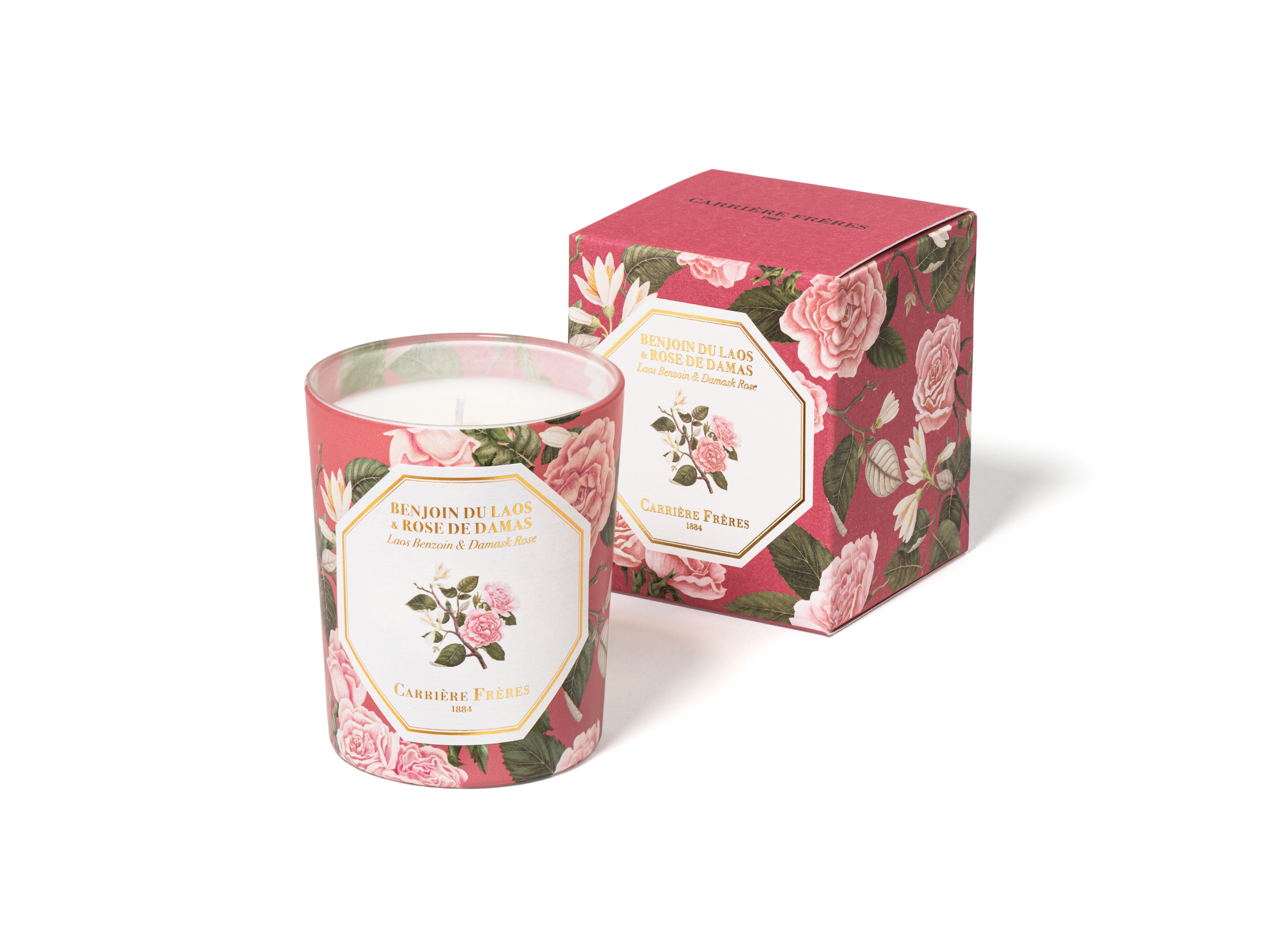 CARRIERE FRERES LAOS BENZOIN DAMASK ROSE CANDLE