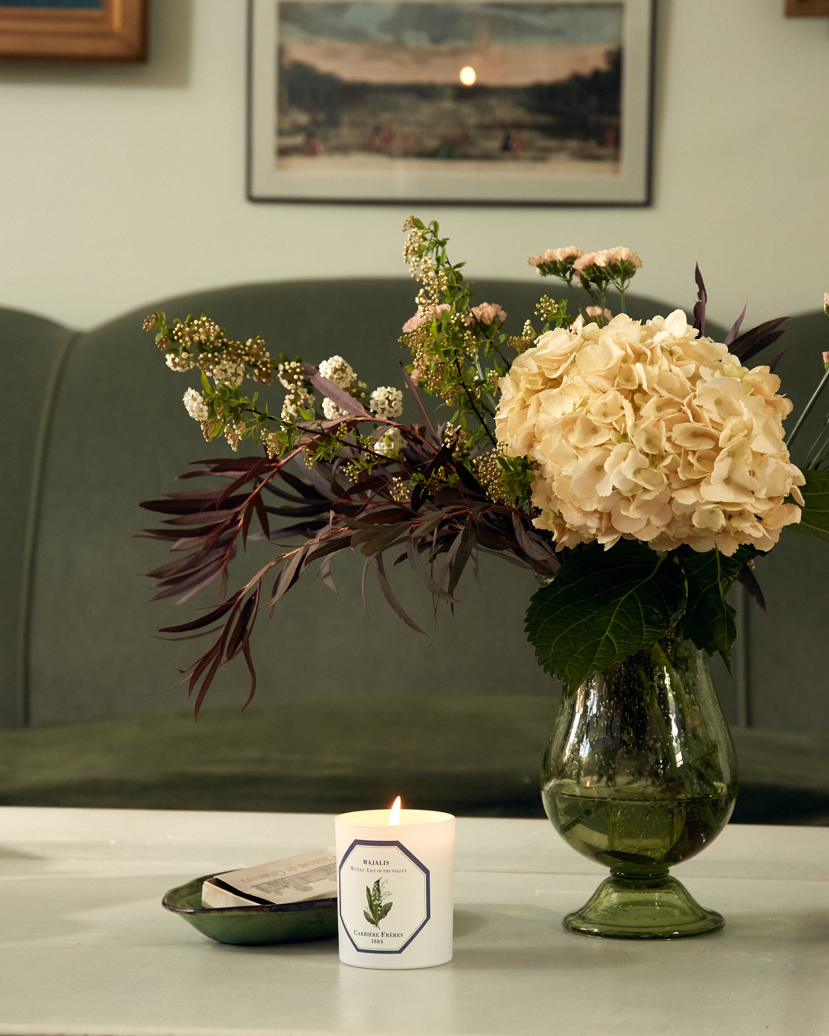 LLOYD AND PAUL HOME LUXURIES CARRIERE FRERES LILY OF THE VALLEY CANDLE