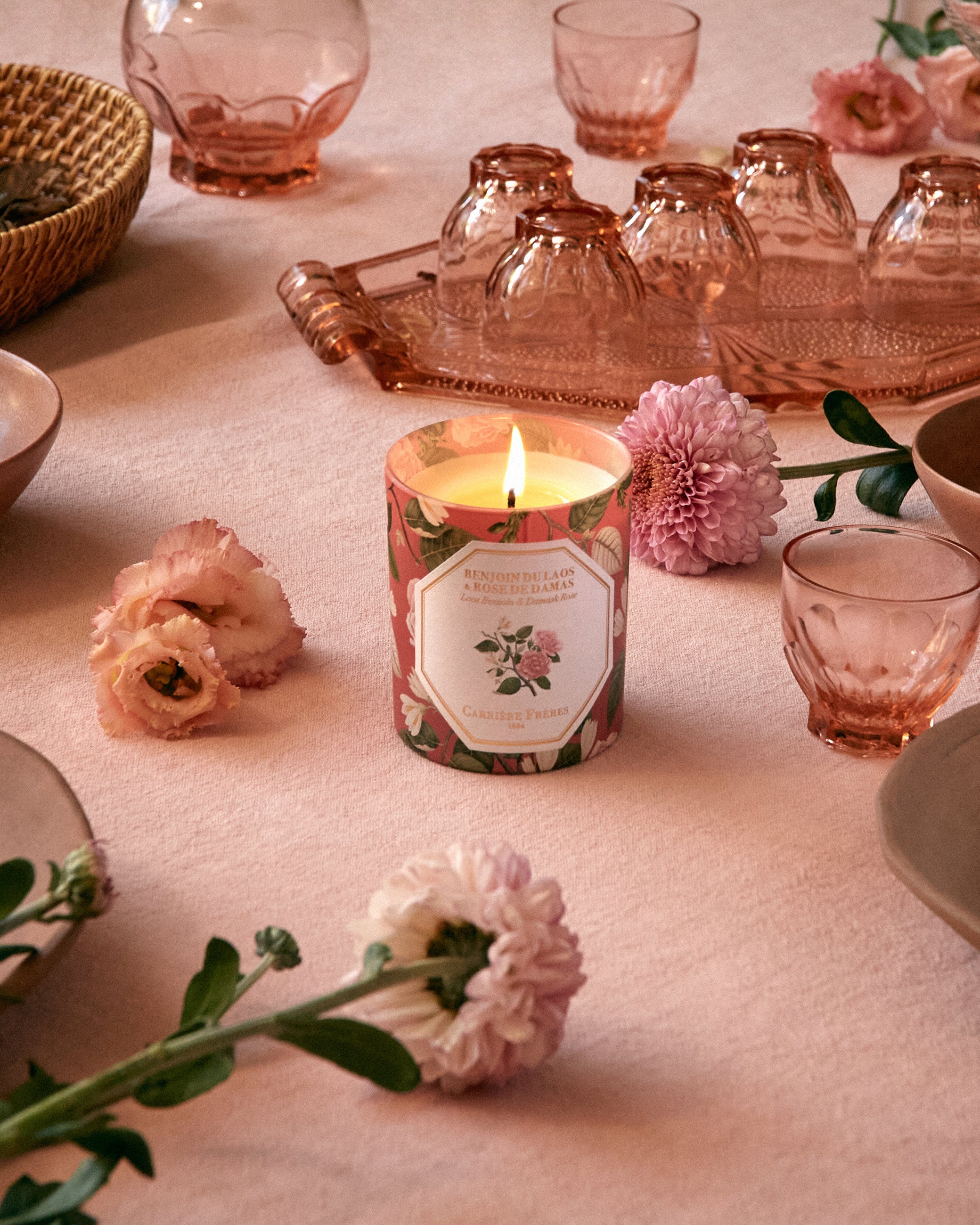 LLOYD AND PAUL HOME LUXURIES CARRIERE FRERES LAOS BENZOIN AND DAMASK ROSE CANDLE