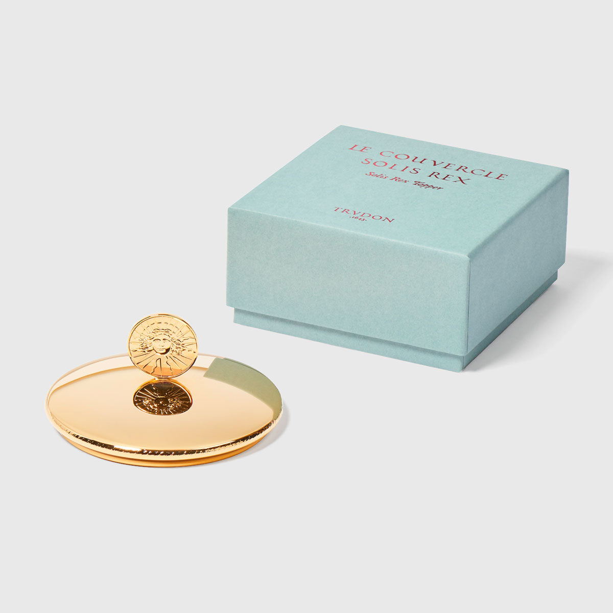 LLOYD AND PAUL HOME LUXURIES TRUDON Solis Rex Topper Gold Brass 10cm