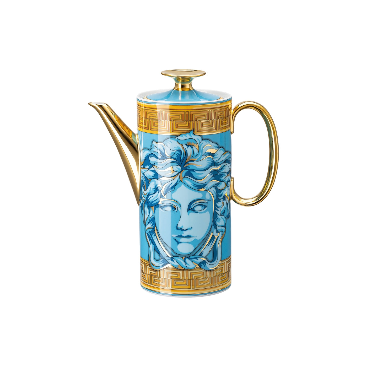 LLOYD AND PAUL HOME LUXURIES VERSACE AMPLIFIED BLUE COIN COFFEE POT