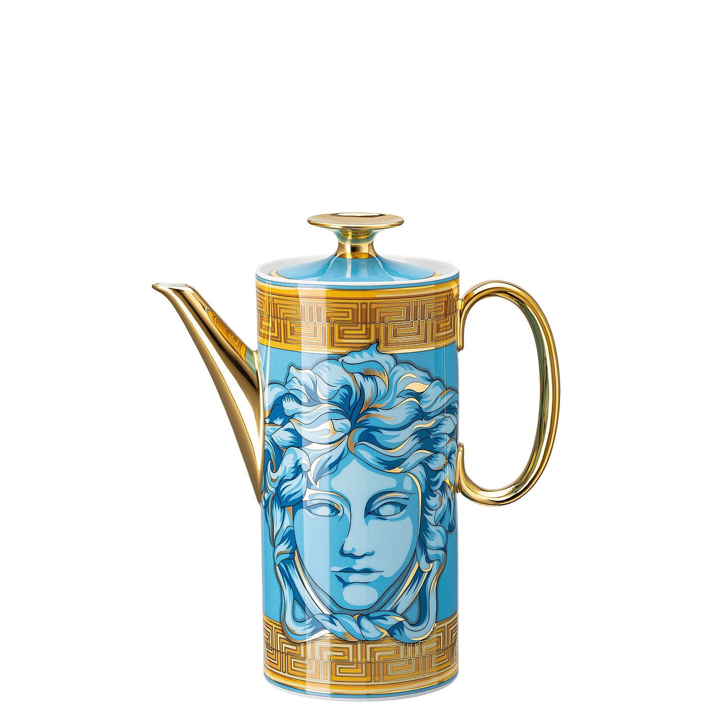 LLOYD AND PAUL HOME LUXURIES VERSACE AMPLIFIED BLUE COIN COFFEE POT