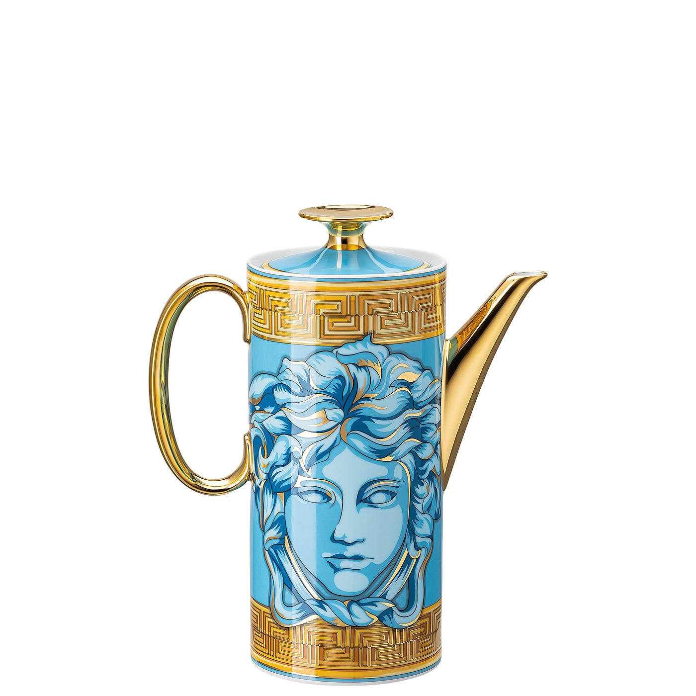 LLOYD AND PAUL HOME LUXURIES VERSACE AMPLIFIED BLUE COIN COFFEE POT