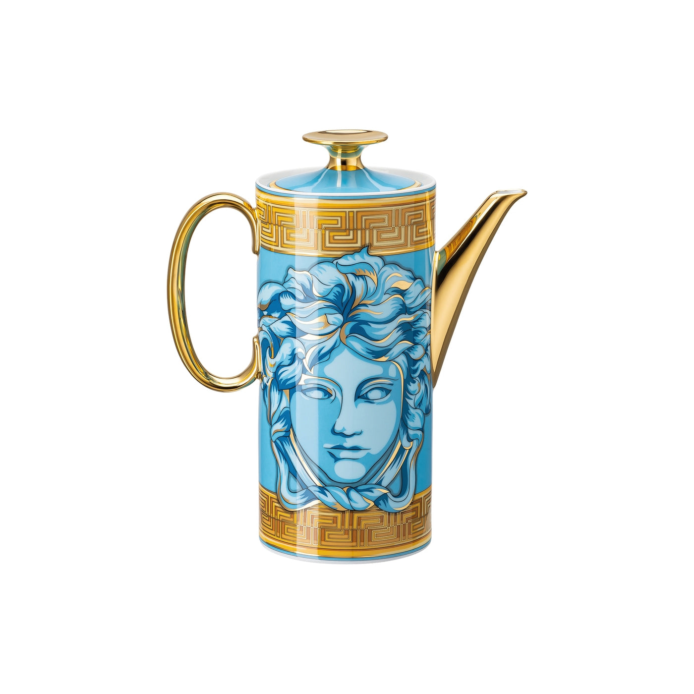 LLOYD AND PAUL HOME LUXURIES VERSACE AMPLIFIED BLUE COIN COFFEE POT