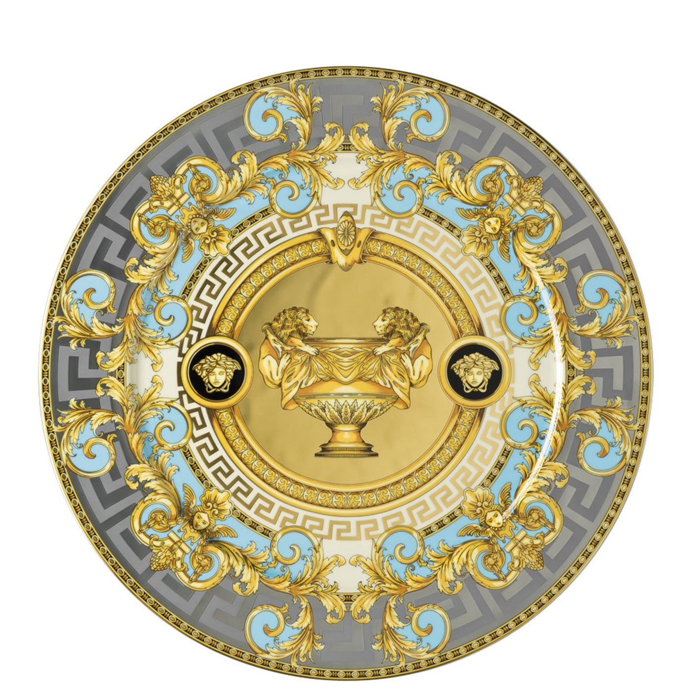 LLOYD AND PAUL HOME LUXURIES VERSACE Prestige Gala Bleu Service Plate 30cm