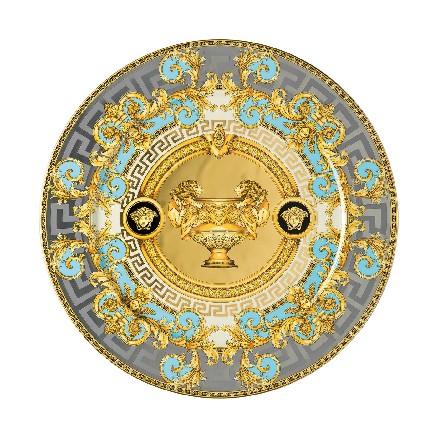 LLOYD AND PAUL HOME LUXURIES VERSACE Prestige Gala Bleu Service Plate 30cm