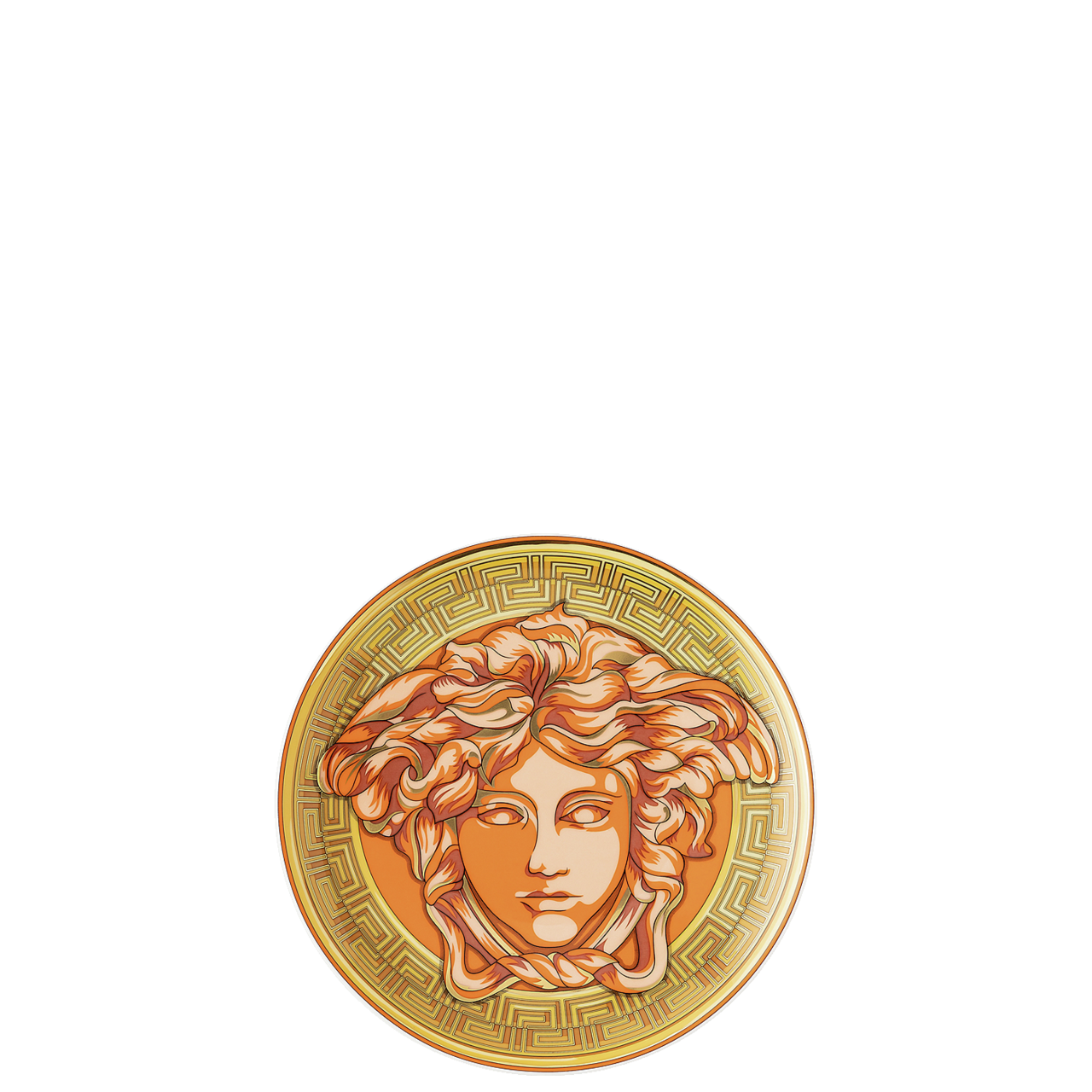 Versace Medusa Amplified Orange Coin 17cm Designer Plate