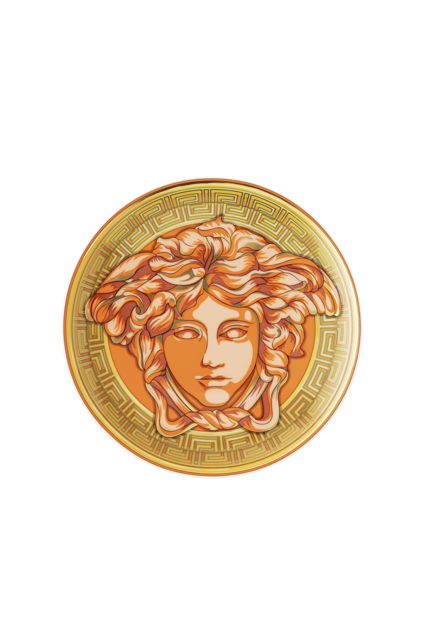 Versace Medusa Amplified Orange Coin 17cm Designer Plate