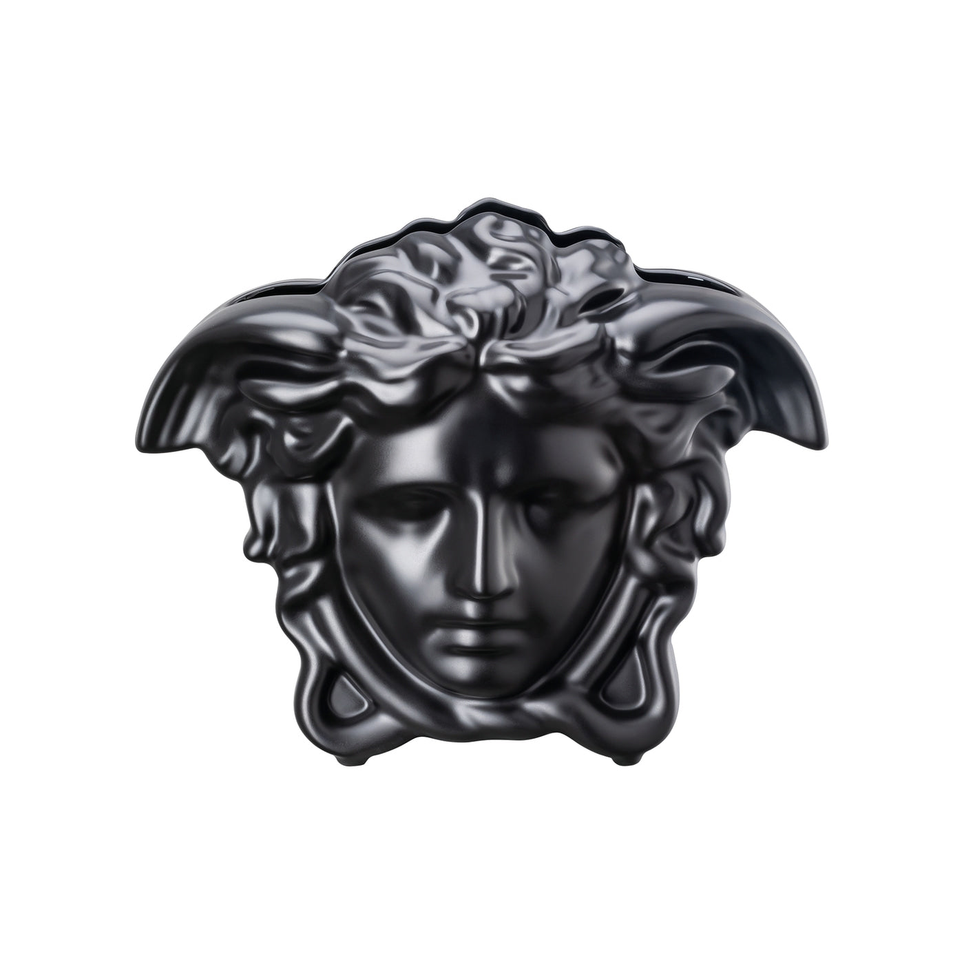 LLOYD AND PAUL HOME LUXURIES Versace Medusa Grande Black Vase 21 cm