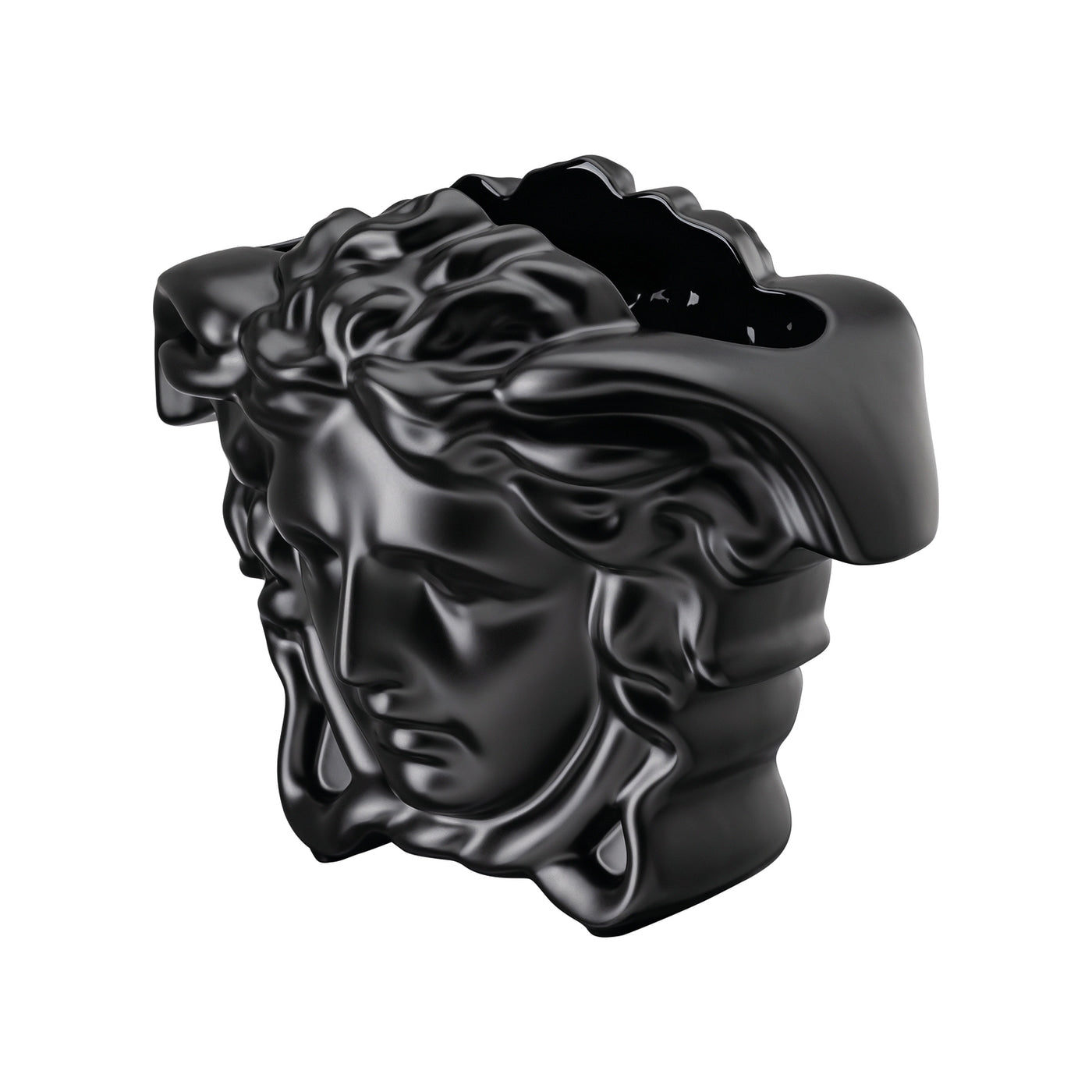 LLOYD AND PAUL HOME LUXURIES Versace Medusa Grande Black Vase 21 cm