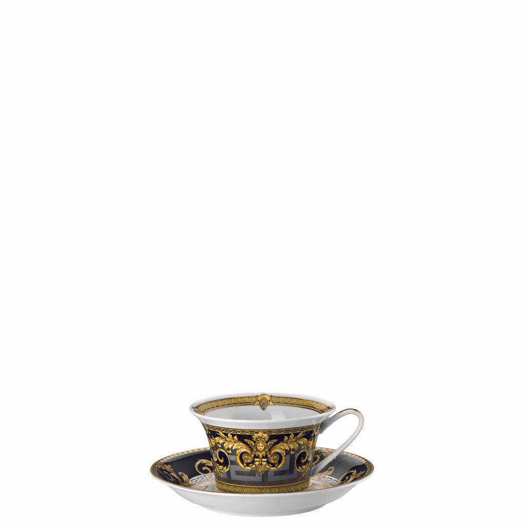 LLOYD AND PAUL HOME LUXURIES VERSACE Prestige Gala Tea Cup - Set With 6 Tea Cups & Saucers, Porcelain