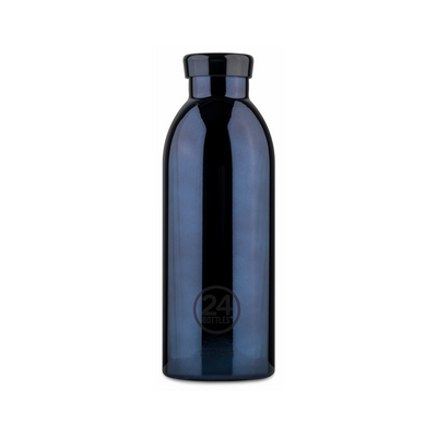 24Bottles Clima Bottle in Black - 500ml insulated stainless steel water bottle with 24-hour cold thermal technology, luxury finish for Lloyd & Paul