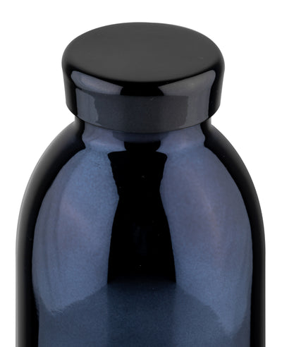 24Bottles Clima Bottle in Black - 500ml insulated stainless steel water bottle with 24-hour cold thermal technology, luxury finish for Lloyd & Paul