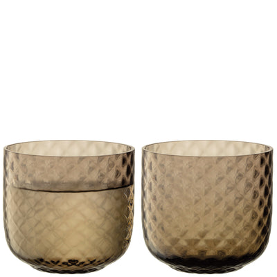 Dapple Tumbler Earth Brown 300ml Set of 2