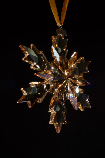 Crystal Snowflake Christmas Tree Ornament – Champagne
