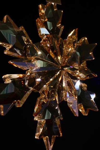 Crystal Snowflake Christmas Tree Ornament – Champagne
