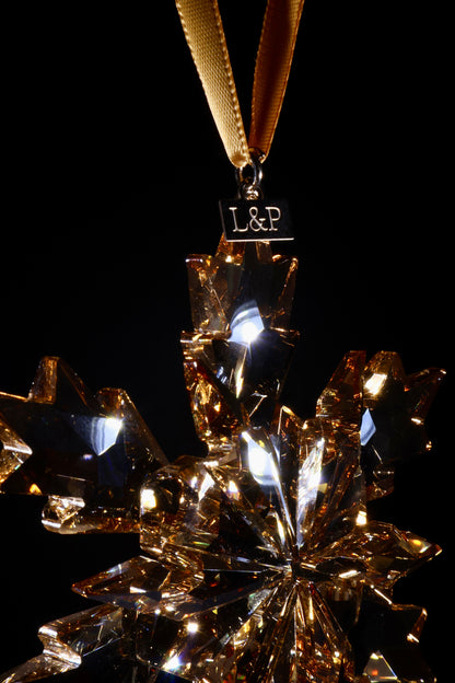 Crystal Snowflake Christmas Tree Ornament – Champagne