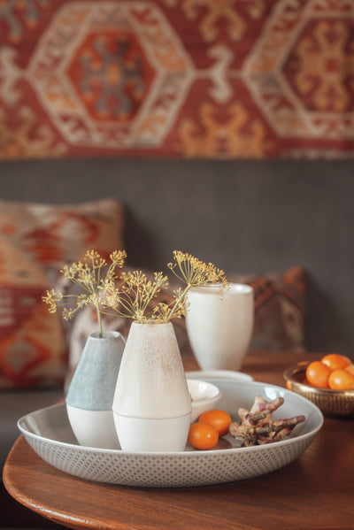 LLOYD AND PAUL HOME LUXURIES JUNTO AQUAMARINE VASE