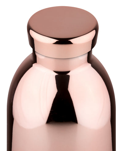 24Bottles Clima Bottle in Rose Gold - 500ml insulated stainless steel water bottle with 24-hour cold thermal technology, luxury finish for Lloyd & Paul