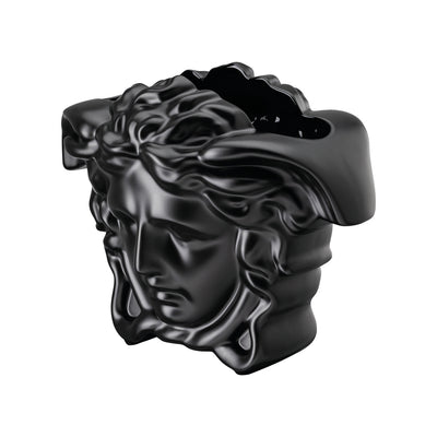 LLOYD AND PAUL HOME LUXURIES Versace Medusa Grande Black Vase 21 cm
