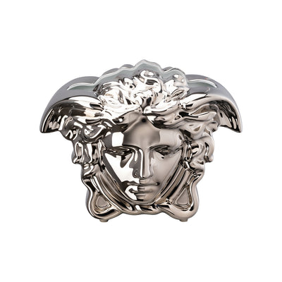 LLOYD AND PAUL HOME LUXURIES Versace Medusa Grande Silver Vase 21cm