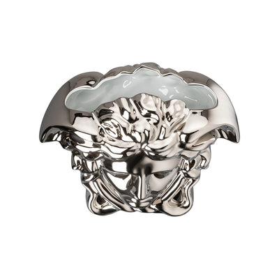 LLOYD AND PAUL HOME LUXURIES Versace Medusa Grande Silver Vase 21cm